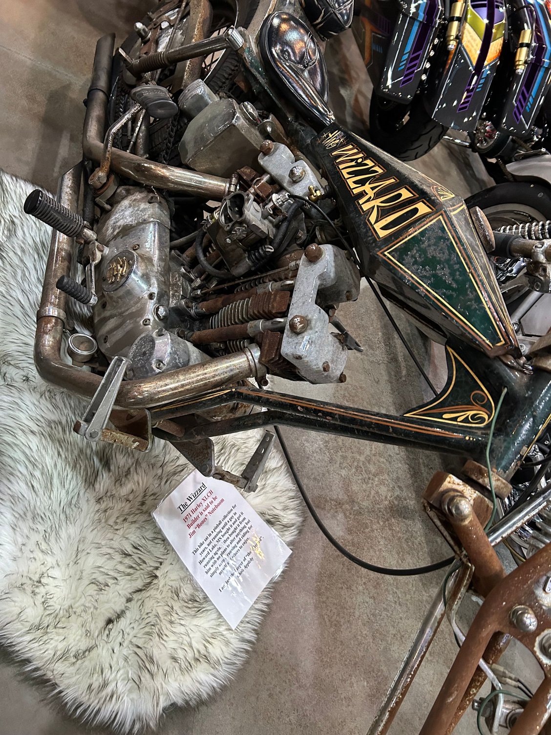 This bike is a barn find that they got running, but was left as is otherwise.