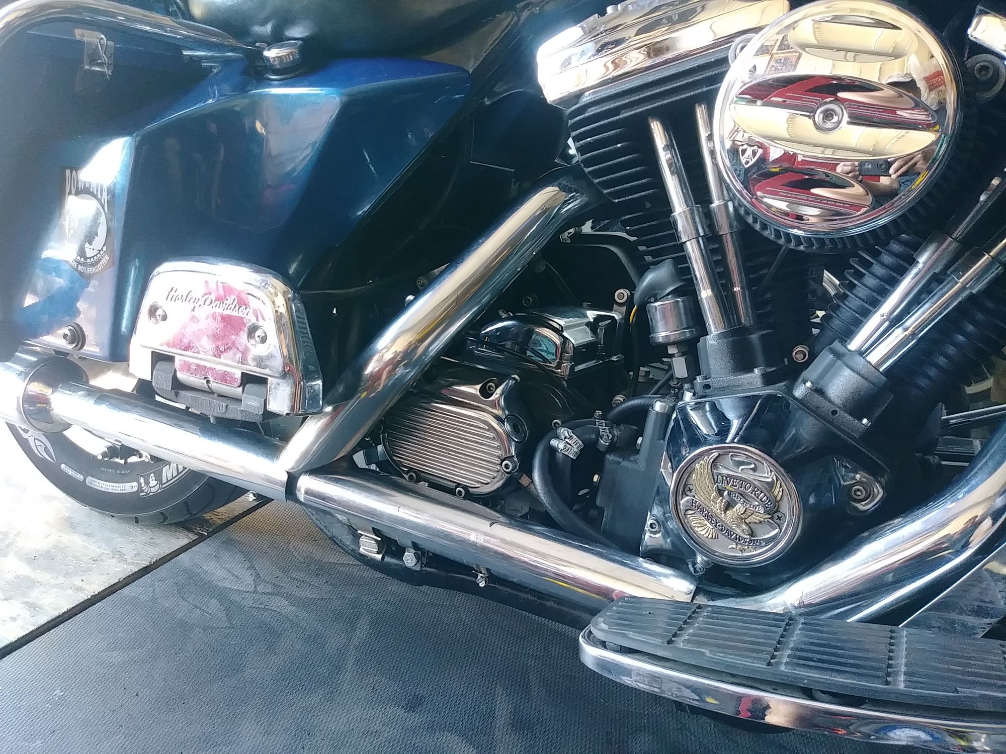 Rear exhaust mount bracket Harley Davidson Forums