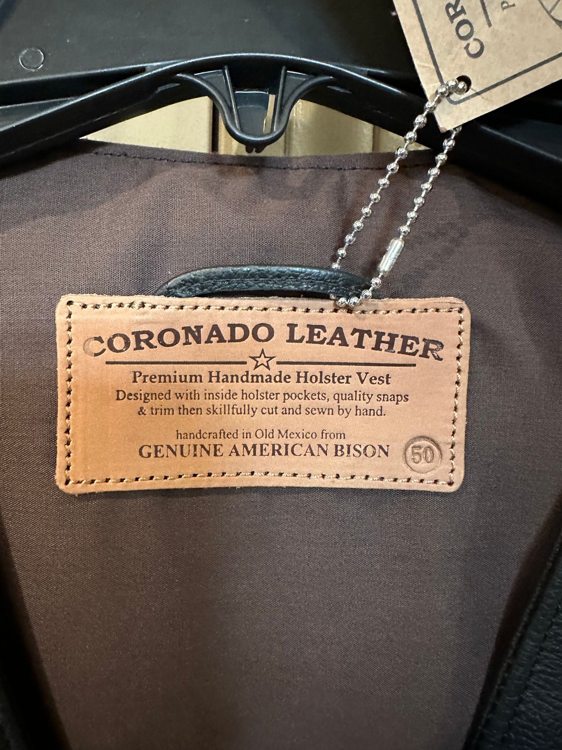 Coronado Leather Holster Vest Brand New Road Glide