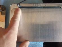 Flip the bracket and plate upside down. Note the position of the wires. Mark your plate accordingly.