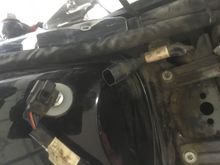 This is the seat removed, and the rear light connecter, disconnected.