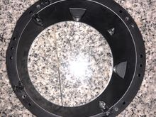 The screw holes on the left blew out where the speaker mounts to the spacer