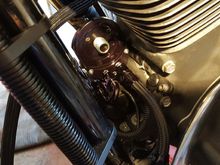 Left side return to the oil off set - plumbed