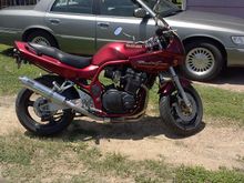 1200 Bandit hopped up a bit. Rode for about 5 years until my neck got too stiff.  To enjoy it.