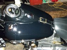 $8.00 Men's leather belt tank bib from ROSS and the rest of the leather was used to make a fender bib