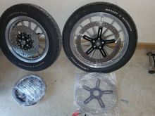 picked up powder-coated parts