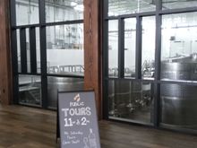 Tour schedule and the Vats in the background.