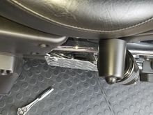 Mounted. Now drill some holes and bolt up the bag.  Square peg-round hole accomplished