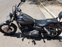 At the sellers place, first time ever riding a Harley and the first time getting back on two wheels in 20 years. Test rode it with out even a permit. I felt that HD low end torque and i was sold. I had only ridden one street bike and many dirt bikes before this day. I was very impressed. 