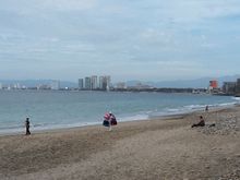 A short walk back along the beach!
