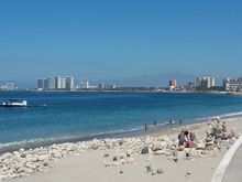 The beach from the Melacon looking north.