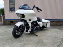 This is what Saddlebag Guards look like installed.