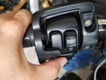 Here is a top view.  You can see the space needed to reach over to the turn signal switch.