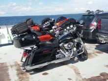 Day 2 - On the ferry crossing Lake Champlain.