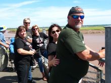 Day 4 - Arrival with the ladies in Moncton New Brunswick. In the background is where the tide comes in and out.