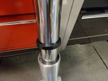 Lubed up seal slid down the fork tube, ready for installation