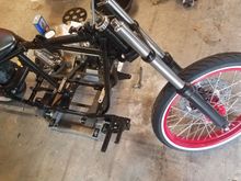 Bike is currently in this state, it was super sketchy to say the least, it had a crazy death wobble, front cylinder was smoking and the rear swingarm bushings were wrecked. Nothing like living dangerously........ totally kidding. So a full rebuild is in order, cant wait to get it back together.
