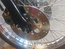 Here the OEM  Drilled Disc Brake Rotors