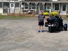 Cousin at the family homestead site PEI