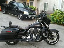 Got my extra forks powder coated and the HD Premium Ride lowering cartridges installed in the front. Tremendous difference over stock and spectacular price from Surdyke, even getting shipped to Hawaii.