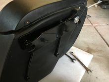 The bracketmounted on the bag.