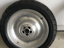 Rear wheel and new tire off 2002 Duece