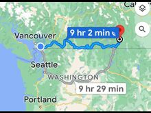 … I will stay north of the border, but take the southern route on Highway 3 … Taking into account it is Sunday the traffic from the Okanogan to Calgary on Highway 1 will be a gong show… Highway 3 should be reasonably quiet…