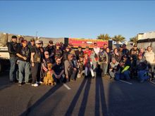 Arrival in Dana Point, with some sponsors, truck drivers, and PGR that escorted from Yuma, Ca.