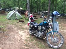 bike is super muddy but here we are camping on the BRPW.