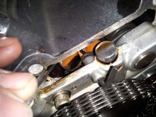 One shoe is behind the cam plate and you need a mirror to inspect it.