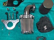 Xtreme Machine Air intake fits Twin Cam includes PM servo cover, extra K&N filter, rain sock - $500 or best offer for everything