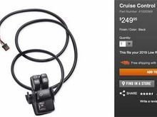Here's your Cruise Control if you lean towards the FXLR.  You could install, would need to take to dealer for ECU flash so the bike would recognize it.