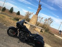 Lady Liberty hanging out in the prairie