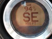 I replaced the factory analog air temp gauge with this Dakota Digital combination GPS compass/air temp unit. Mostly because I wanted a compass. I moved the Harley temp sensor from the left side of the steering head to the left backside of the fairing. Displays the temp more accurately now.