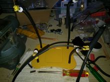 Lots of soldering to accommodate new wiring runs.