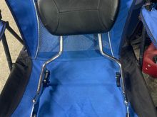 It is in good shape  with low use since new the pad isnt loose or nothing of that nature . I traded bikes and now need a black one 