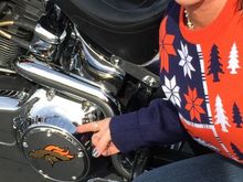 My Denver Broncos derby cover.