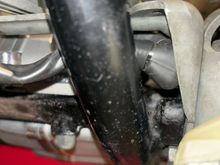 They connect nicely under the shelf and I’ll fill in the crank case hole with black RTV.