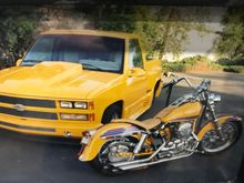 Built this one at the same time as I was doing my wife's one. Was on the Easy Rider tour in the late 90"s   and Sold it to somebody in Houston ,Tx.