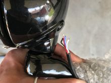 Here is what I'm working with. Black, Red, Blue, and White. There is also a white wire coming from the passing light but that's power for that light. The other four wires are coming from the turn signal. Both signals have the same four wires.