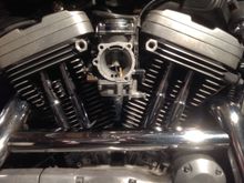 Clean and rebuilt,rejeted carb on the Sporty