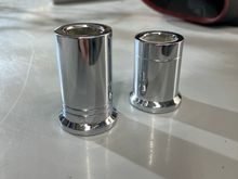 I bought some OEM spacers awhile back and had them plated knowing I would get around to replacing them one day. My OCD on display once again, and just a couple more reasons why I call myself the King of Bling.