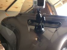 You can attach the leash around the winshield screw.In addition you can mount it on the Tour Pac, or fairing lowers.