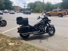 Go with the Luggage rack. 

Works well for me.