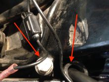 Jacking bolt and negative cable