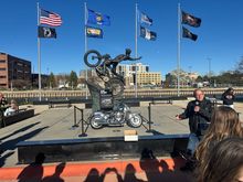 Unveiled at the museum  bike night this is number 252 with a demo ride bar code on it