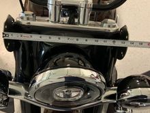 Measurement of brackets on bike. 