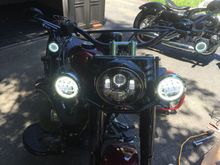 Here's mine....

As you can see, I still need to move the turn signals.  But, i want to find flat ones like you showed.