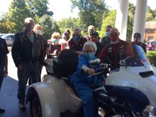 When she was asked want we could do for her birthday, she said "she wanted to a ride on a bike. " We couldn't get away we that but we got close. Not bad for 95 years old.