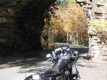 Riding up past the Snake on into Tenn. Backbone Rock Tunnel an old railroad crossing.